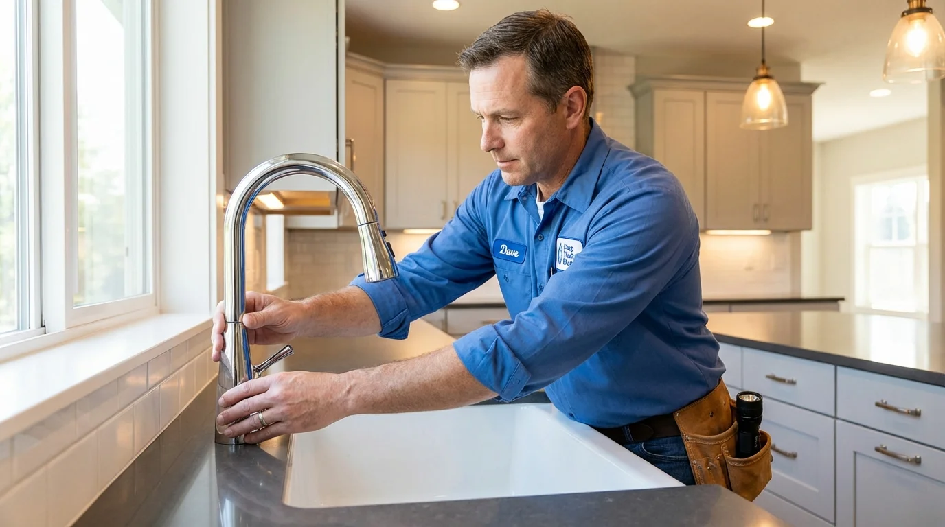 Kitchen faucet installation by Johns Plumbing LLC in Centralia